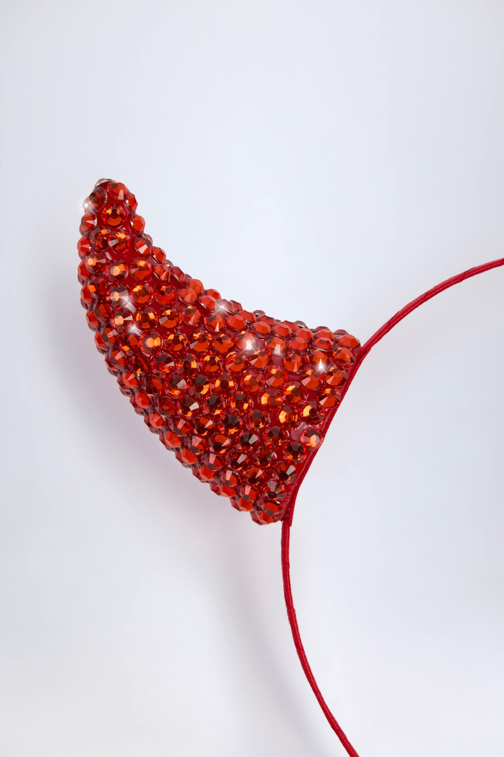 Devil Horns Headband in Fire Red