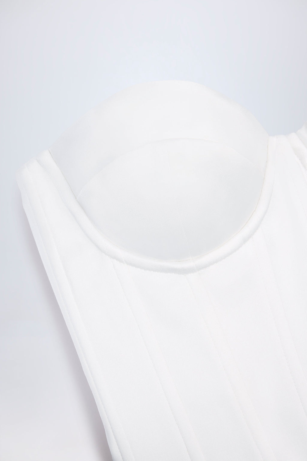 Lace-Up Corset Top in White