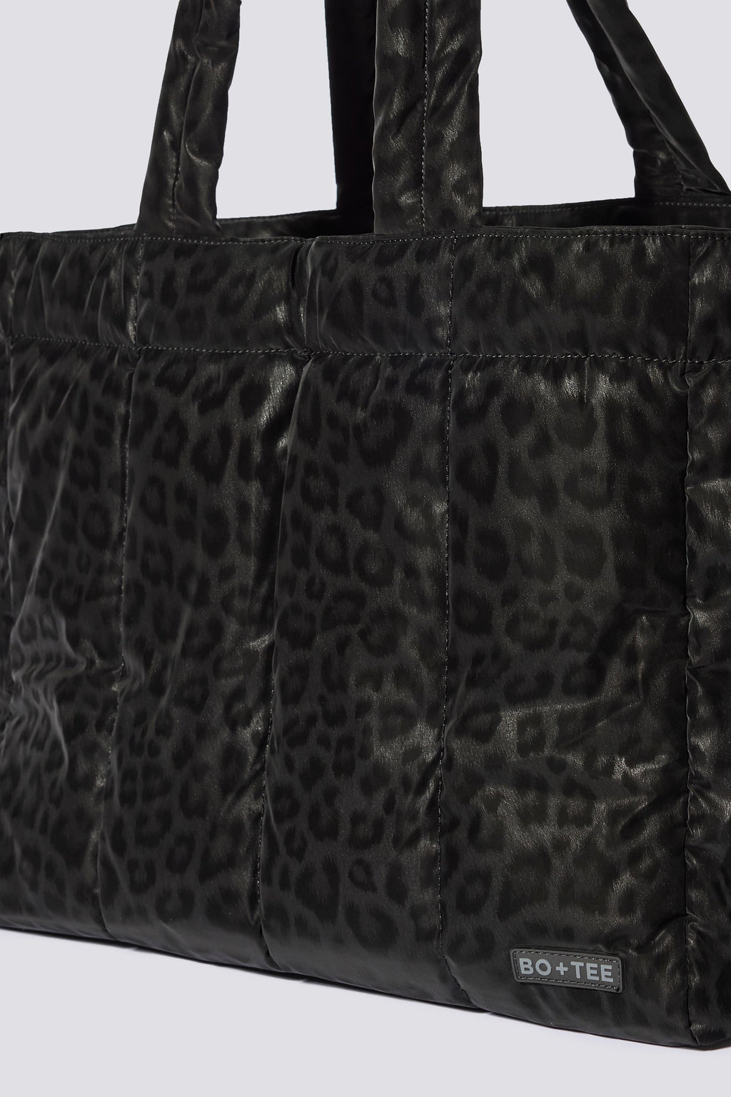 Waterproof Puffer Tote Bag in Black